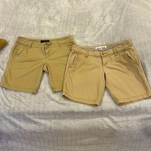Aero Khaki shorts TWO PAIR!!
